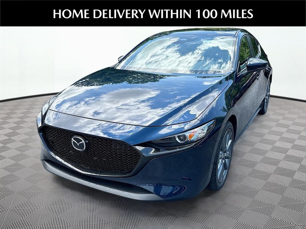 2026 Mazda Mazda3 Hatchback 2.5 S Preferred in Deep Crystal Blue Mica — front three-quarter view