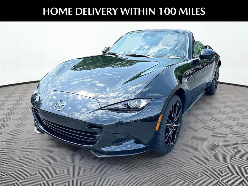 2026 Mazda Mazda MX-5 Miata Grand Touring in Jet Black Mica — front three-quarter view