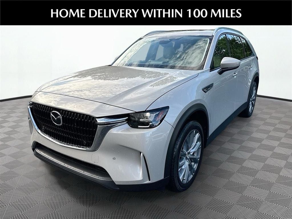 2026 Mazda Mazda CX-90 3.3 Turbo Preferred AWD in Platinum Quartz Metallic — front three-quarter view