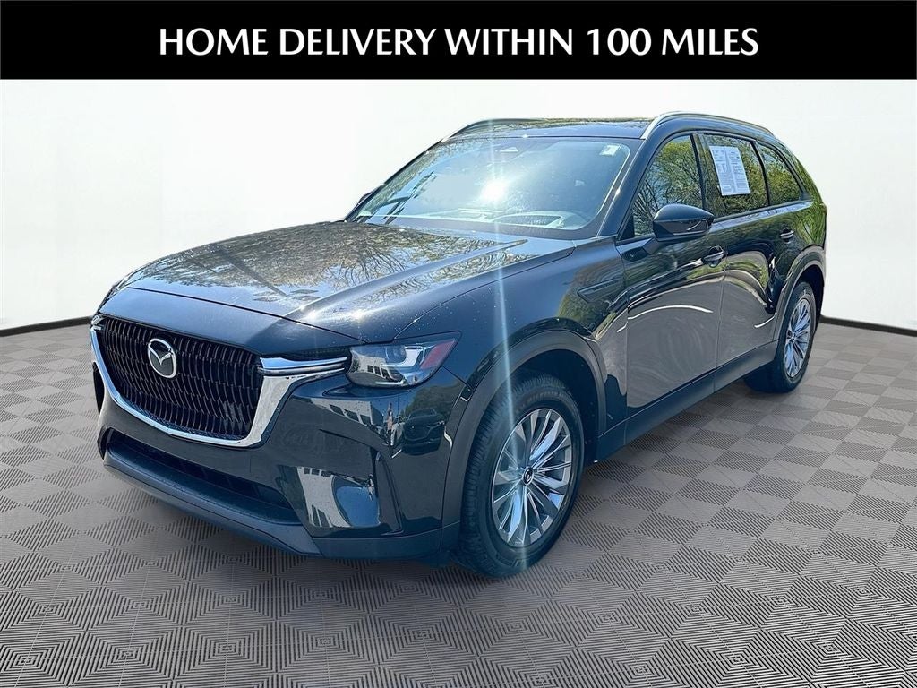 2024 Mazda Mazda CX-90 3.3 Turbo Preferred Plus in Jet Black Mica — front three-quarter view