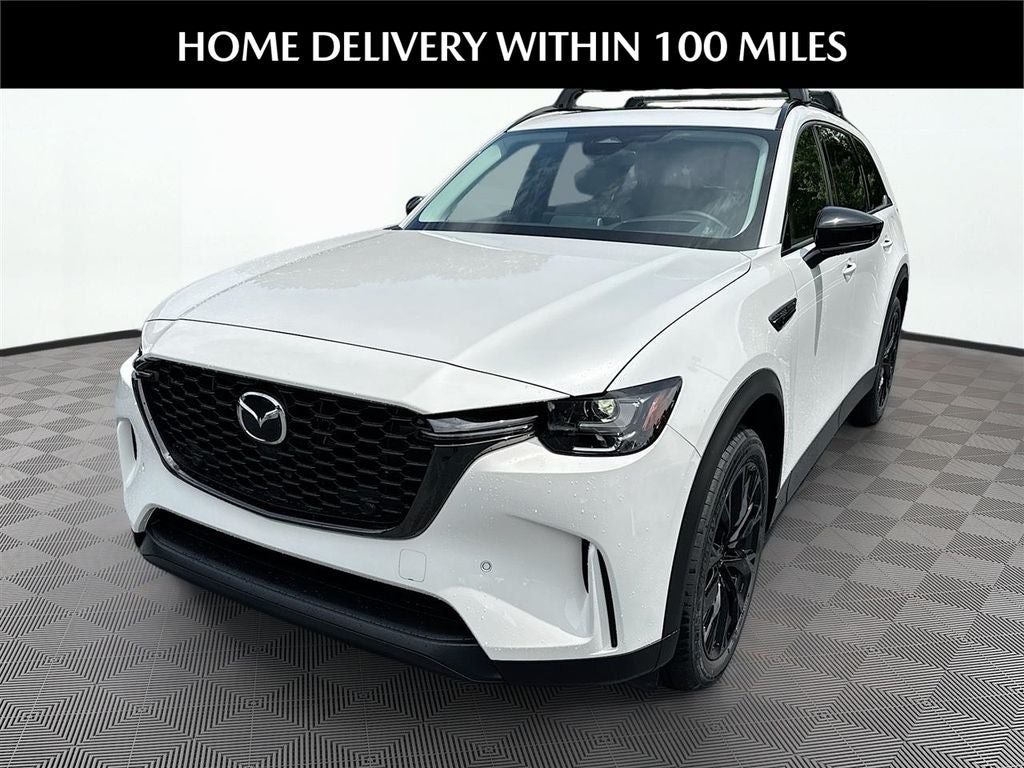2026 Mazda Mazda CX-90 3.3 Turbo Premium Sport AWD in Rhodium White Premium — front three-quarter view