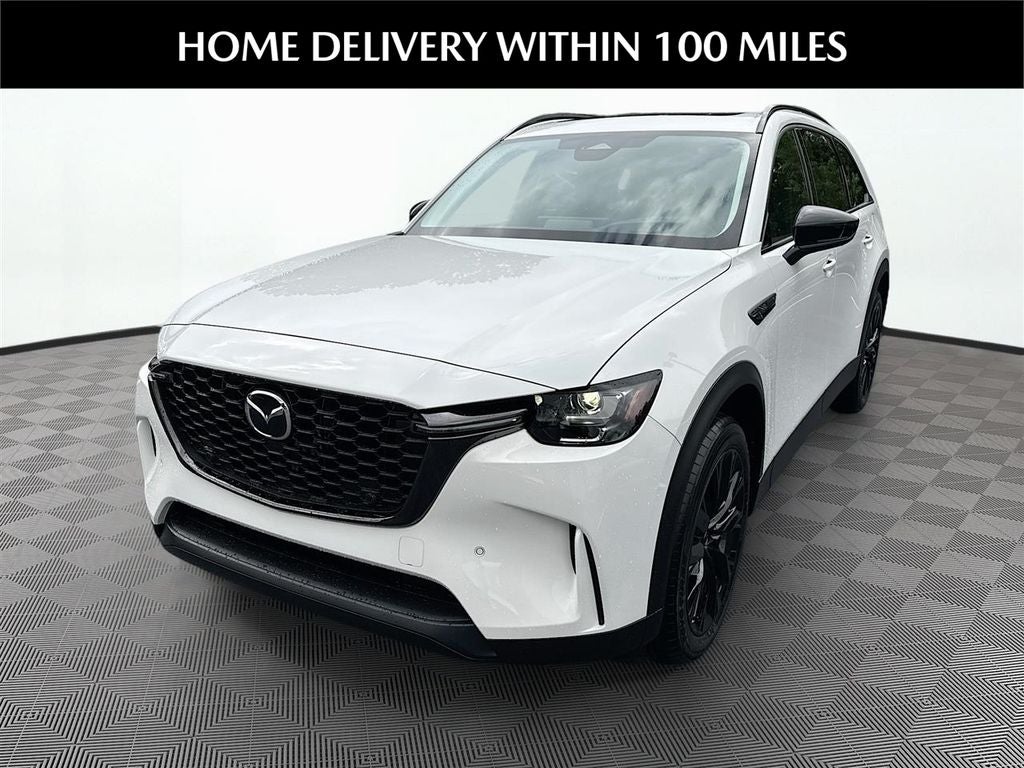 2026 Mazda Mazda CX-90 3.3 Turbo Premium Sport AWD in Rhodium White Premium — front three-quarter view