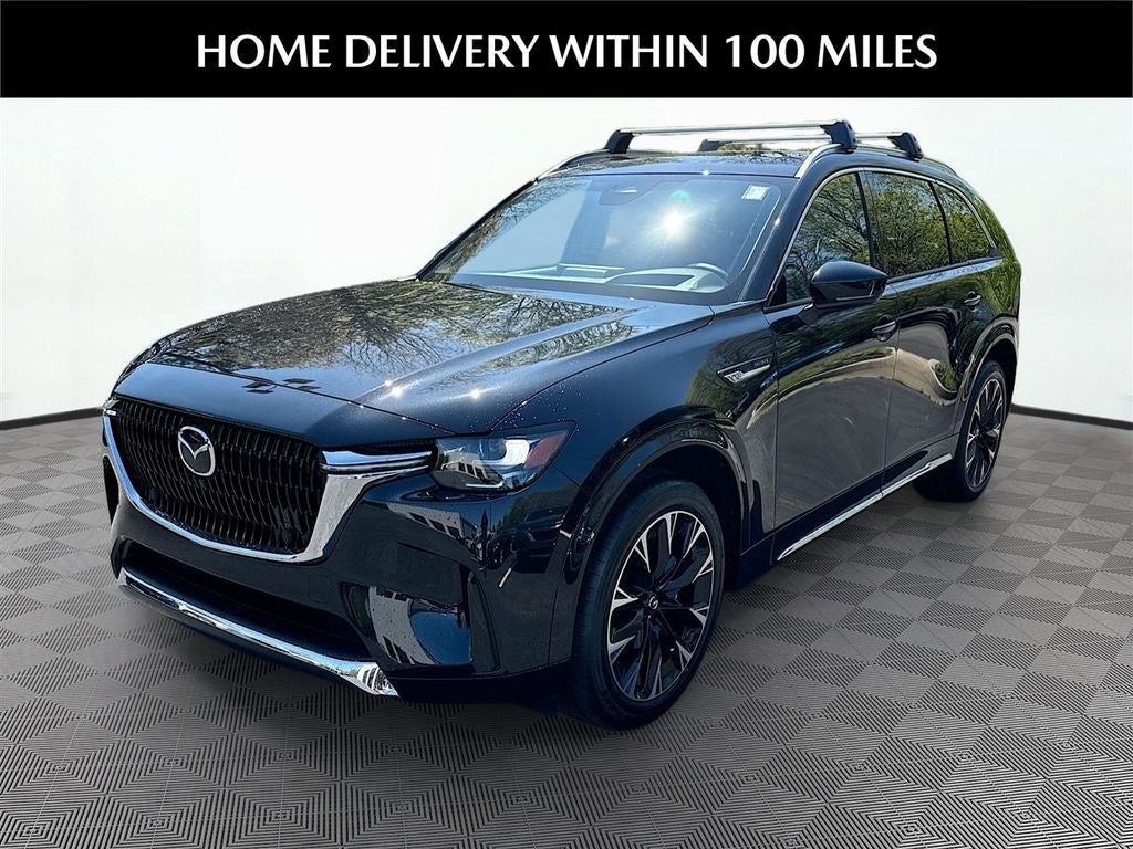 2026 Mazda Mazda CX-90 3.3 Turbo S Premium Plus AWD in Jet Black Mica — front three-quarter view