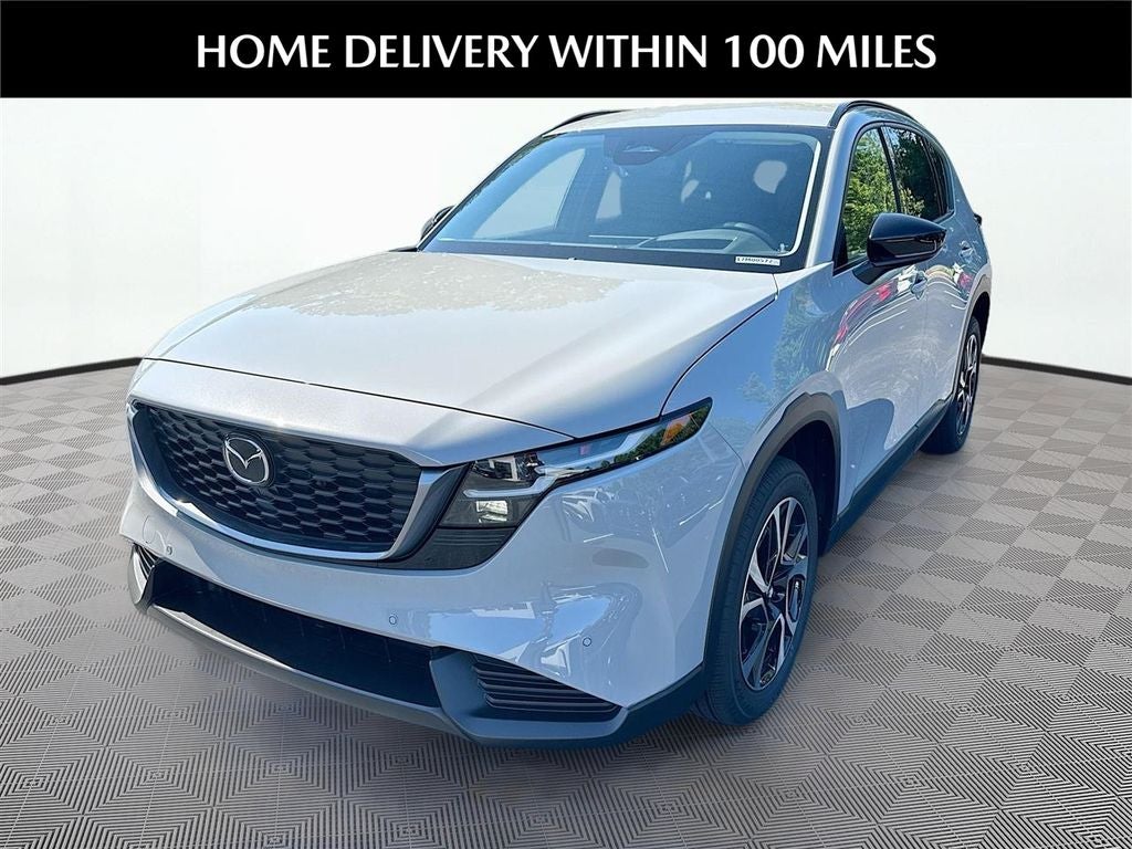 2026 Mazda Mazda CX-5 2.5 S Preferred AWD in Aero Gray Metallic — front three-quarter view