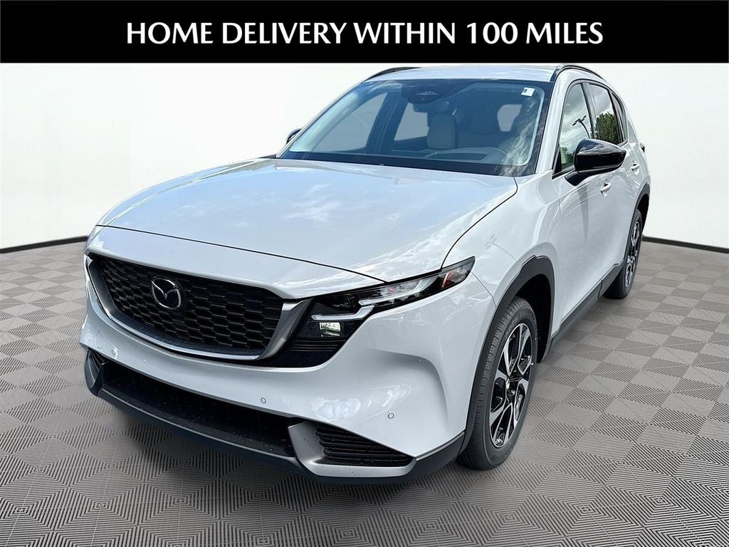2026 Mazda Mazda CX-5 2.5 S Preferred AWD in Aero Gray Metallic — front three-quarter view