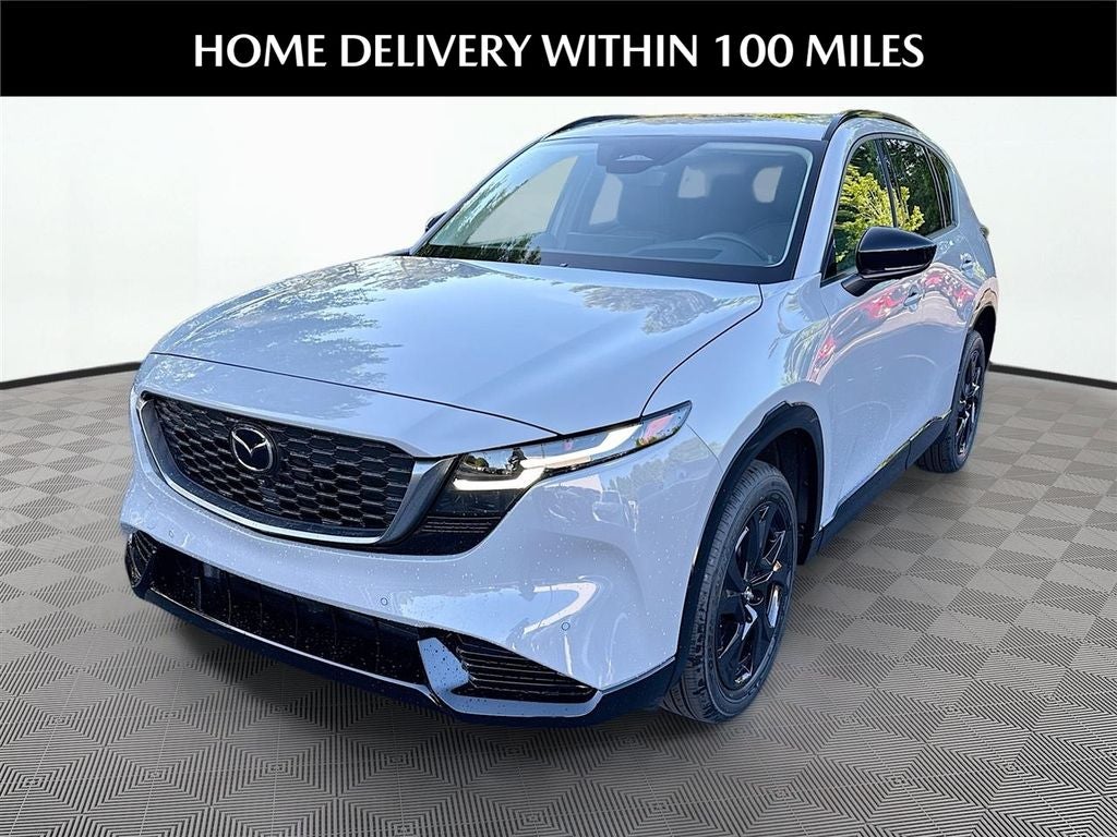 2026 Mazda Mazda CX-5 2.5 S Premium Plus AWD in Aero Gray Metallic — front three-quarter view