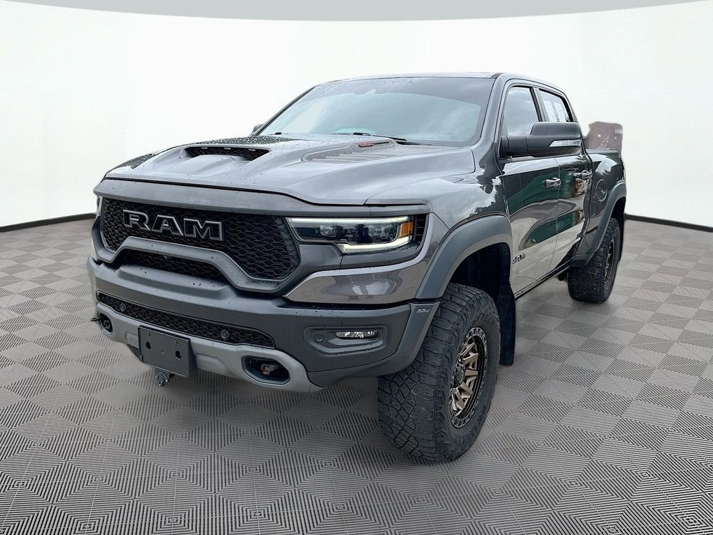 2022 RAM 1500 TRX in Granite Crystal Metallic Clearcoat — front three-quarter view