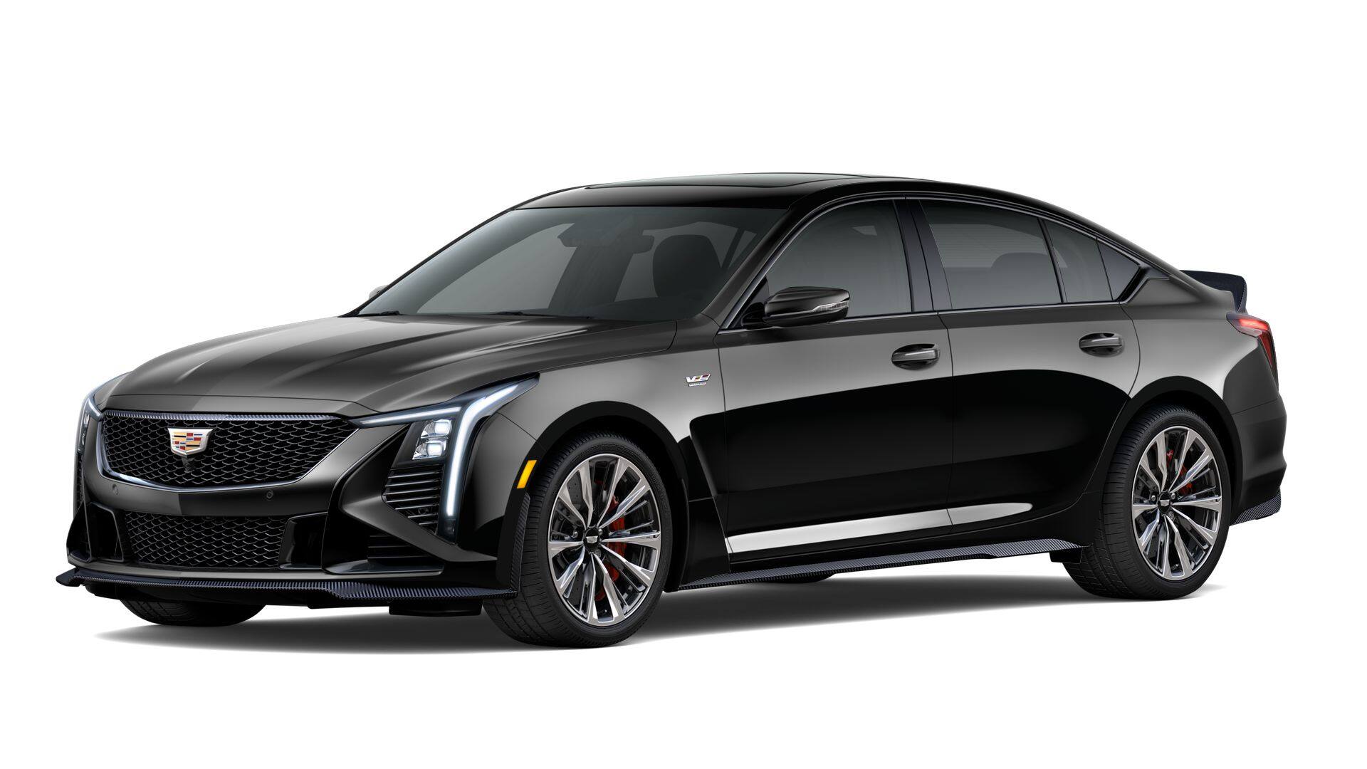 2026 Cadillac CT5-V V-Series Blackwing in Black Raven — front three-quarter view