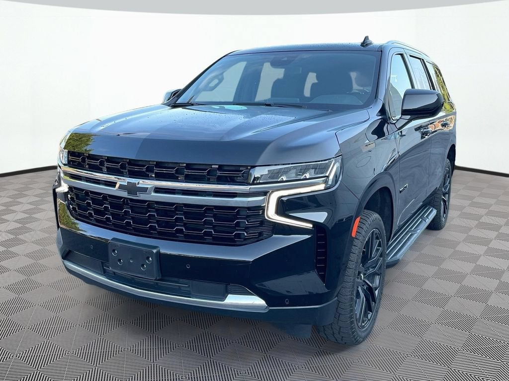 2023 Chevrolet Tahoe LS in Black — front three-quarter view
