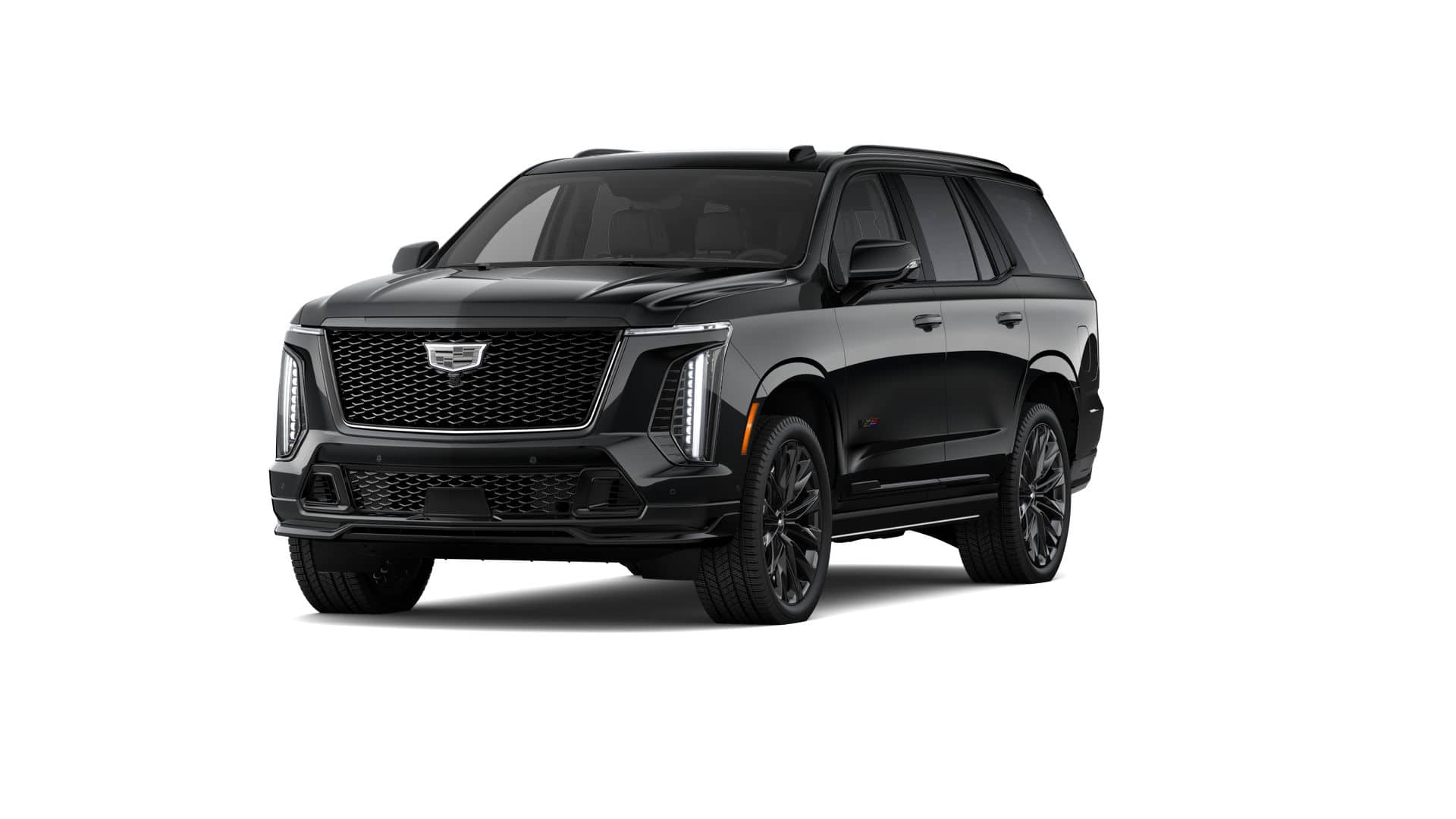 2026 Cadillac Escalade V-Series in Black Raven — front three-quarter view