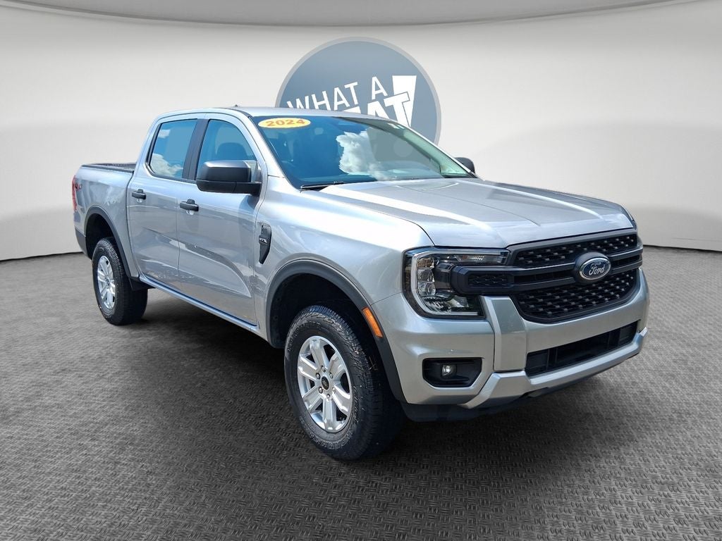 2024 Ford Ranger XL in Silver Metallic — front three-quarter view
