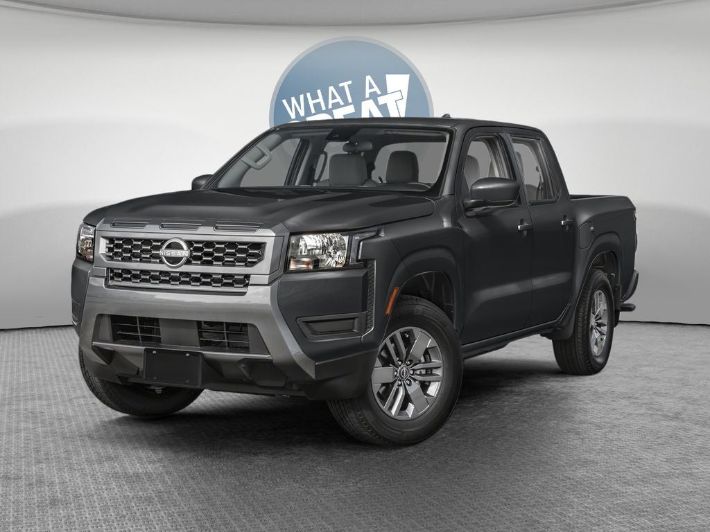 2026 Nissan Frontier SV in Super Black — front three-quarter view