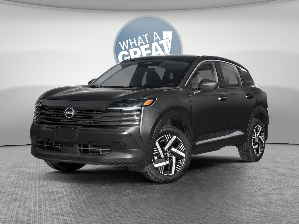 2026 Nissan Kicks SV in Super Black — front three-quarter view